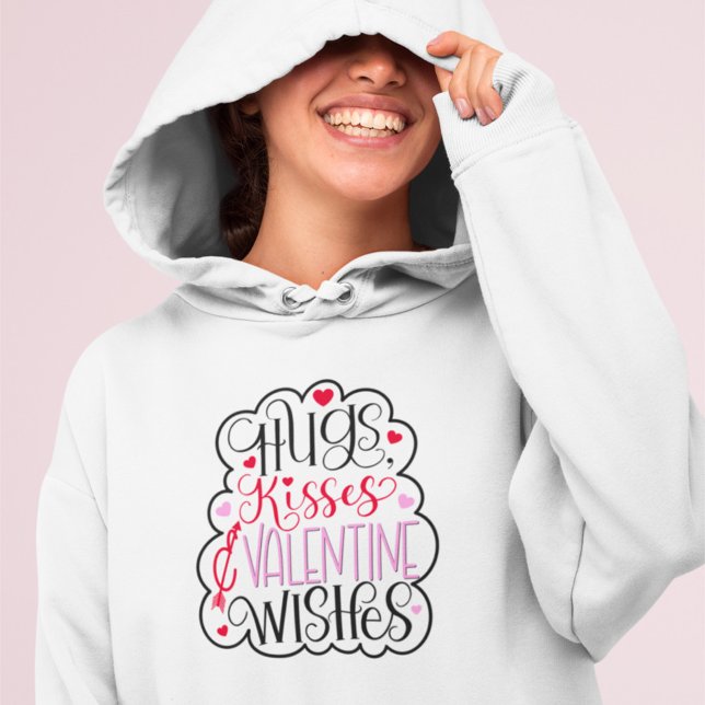 Sudadera Hugs, kisses and Valentine Wishes, Hearts, Love 2  (Subido por el creador)