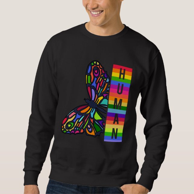 Sudadera Human Butterfly LGBT (Anverso)