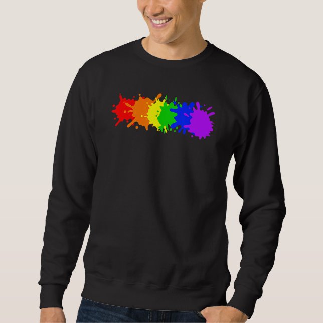 Sudadera Human LGBT Gay Pride Flag Rainbow Flag (Anverso)