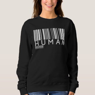 Sudadera Human Moon Earth Bar Code Alien UFO Space Planet T