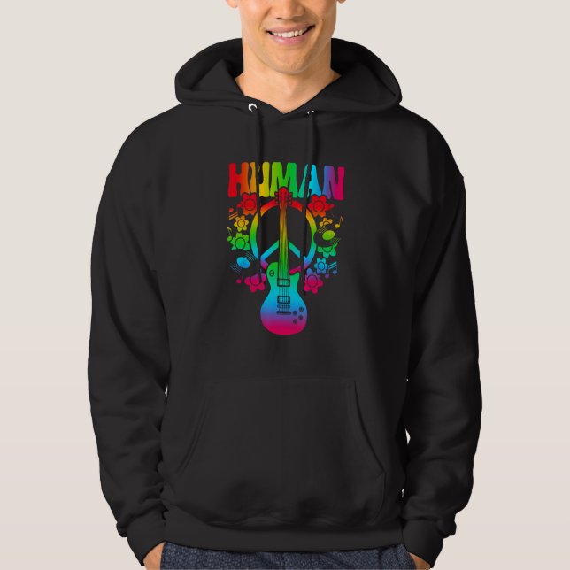 Sudadera HUMAN Rainbow LGBT Flag Gay Pride Month Lesbian 9 (Anverso)