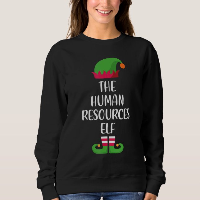Sudadera Human Resources Elf Family Matching Group Christma (Anverso)