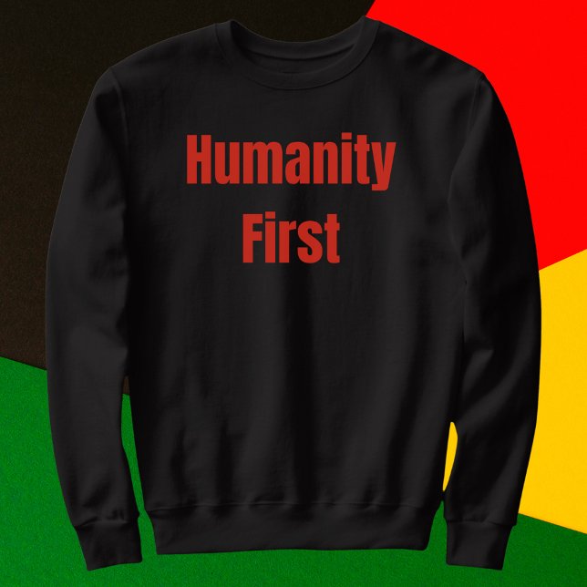 Sudadera Humanidad Primer texto rojo negrita (Subido por el creador)