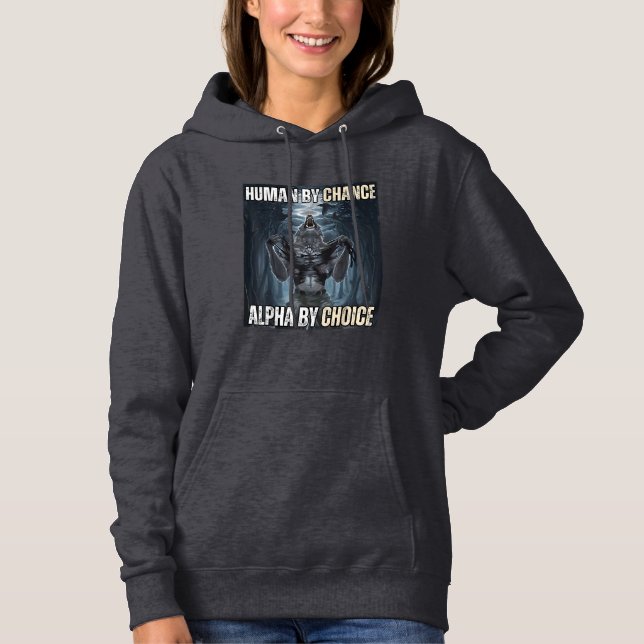 Sudadera Humano Por Oportunidad Alpha Por Elección Guay Fun (Anverso)