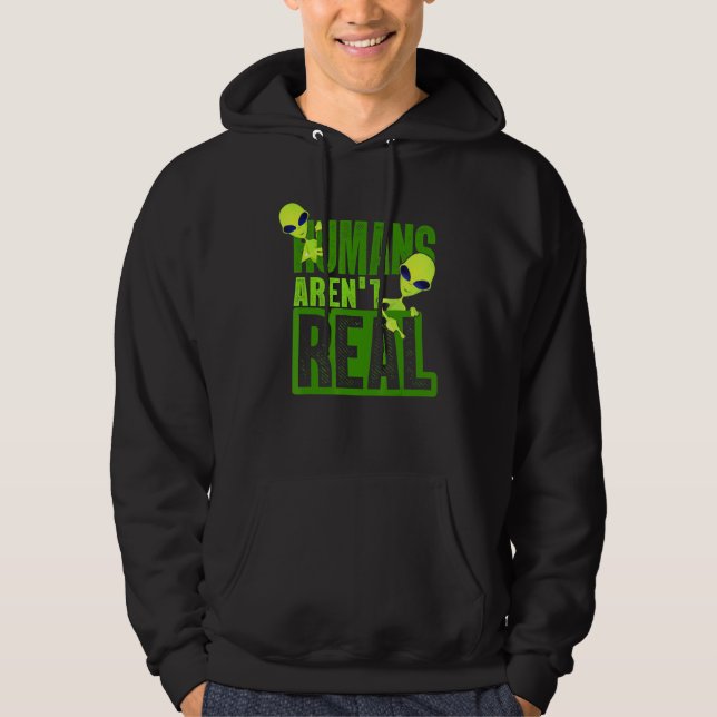 Sudadera Humanos son verdaderos alienígenas creyentes (Anverso)