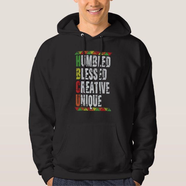 Sudadera Humbled Blessed Creative Unique HBCU Students Blac (Anverso)