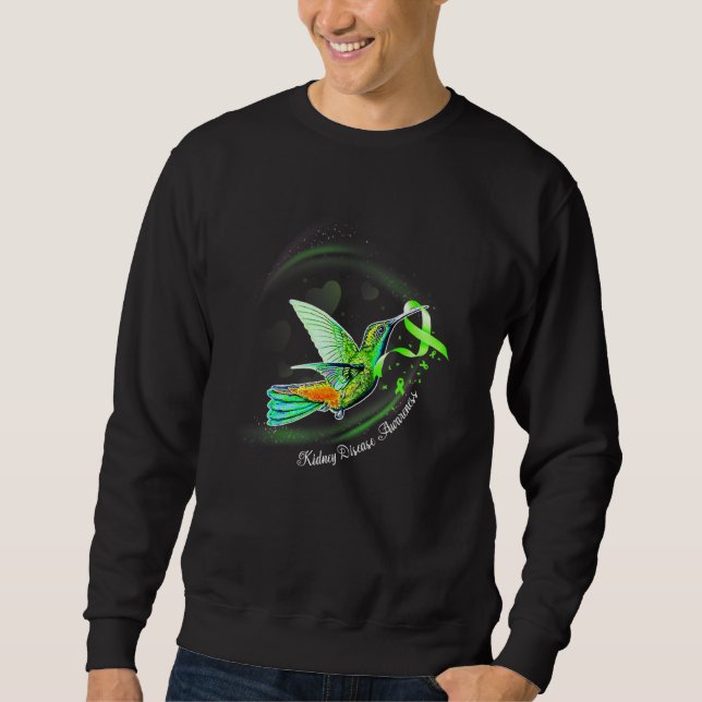 Sudadera Hummingbird Holding Green Ribbon (Anverso)