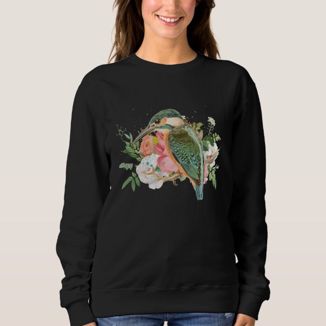 Sudadera Hummingbird Y Flower Bird Watcher Hummingbird (Anverso)
