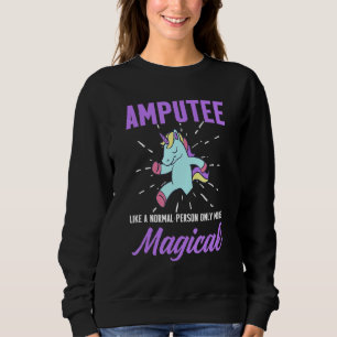Sudadera Humor amputado Unicornio Arma de Piernas Graciosa 