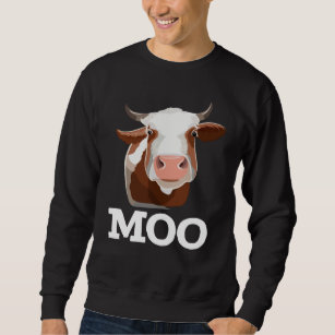 Sudadera Humor animal divertido de la granja Cow Moo