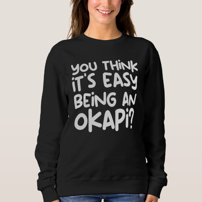 Sudadera Humor animal Okapi Bosque cebra Girafa Okapi Anim (Anverso)