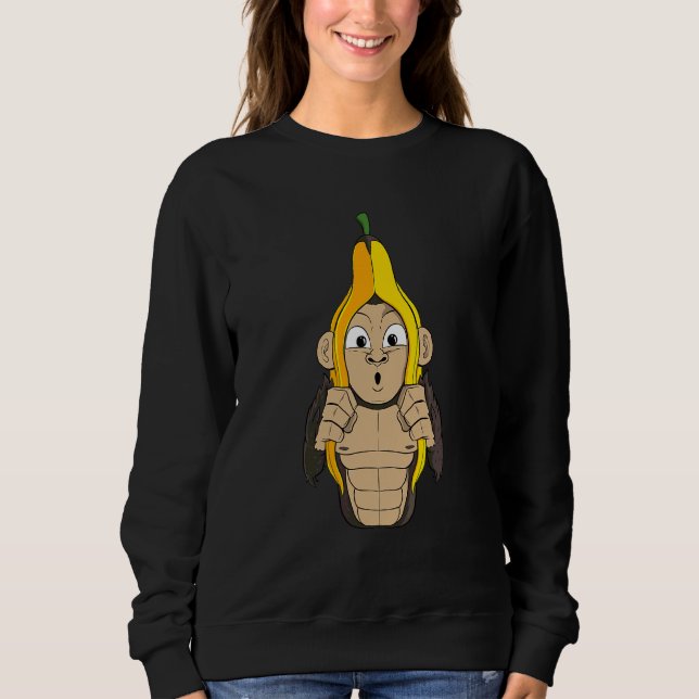Sudadera Humor bananero de mono (Anverso)