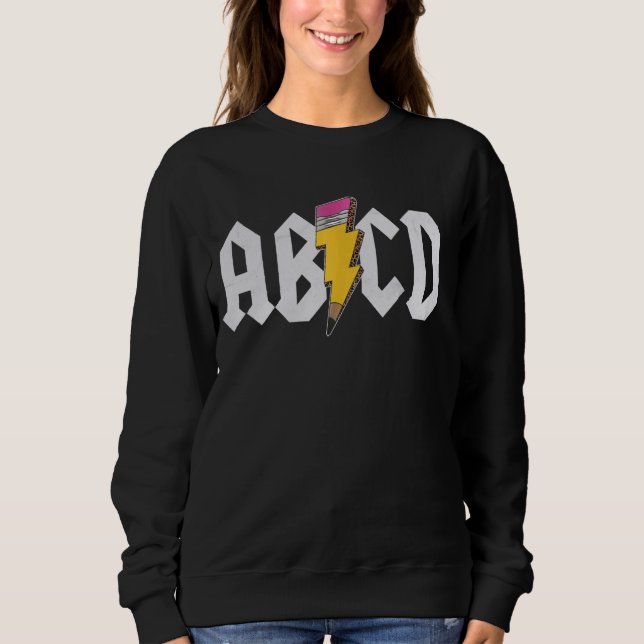 Sudadera Humor de aprendizaje del profesor ABC Lightning de (Anverso)