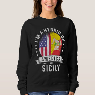 Sudadera Humor de bandera siciliano americano patriota cult