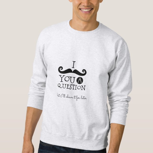 Sudadera Humor de bigote negro (Anverso)