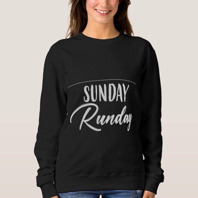 Sudadera Humor de correr dominical (Anverso)