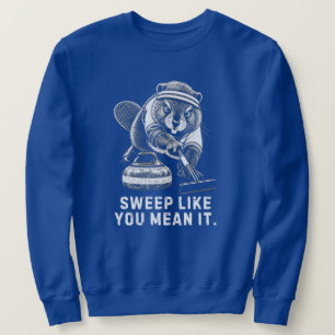 Sudadera Humor de Curling del Castor Determinado