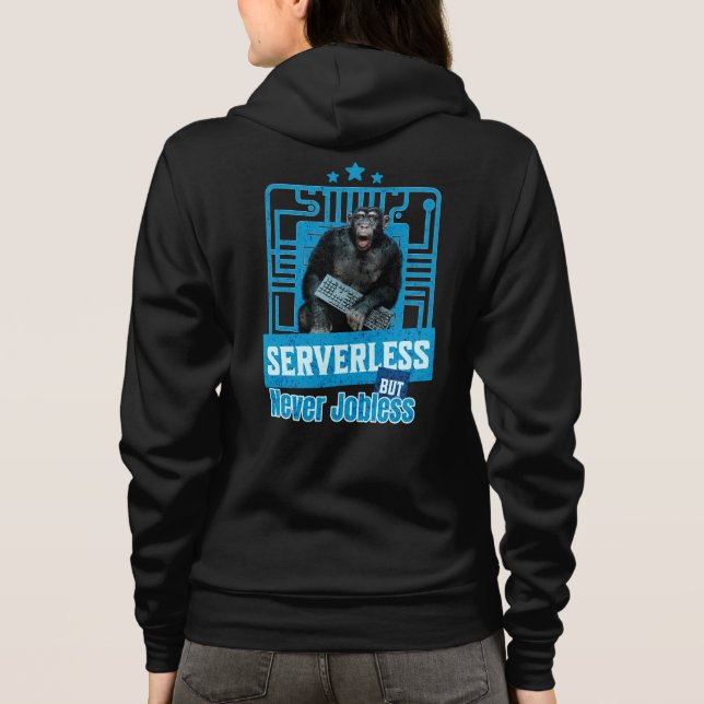 Sudadera Humor de desarrollador de mono divertido sin servi (Reverso)