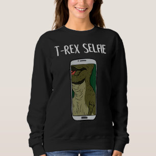 Sudadera Humor de dinosaurio divertido T-Rex Selfie Tyranno