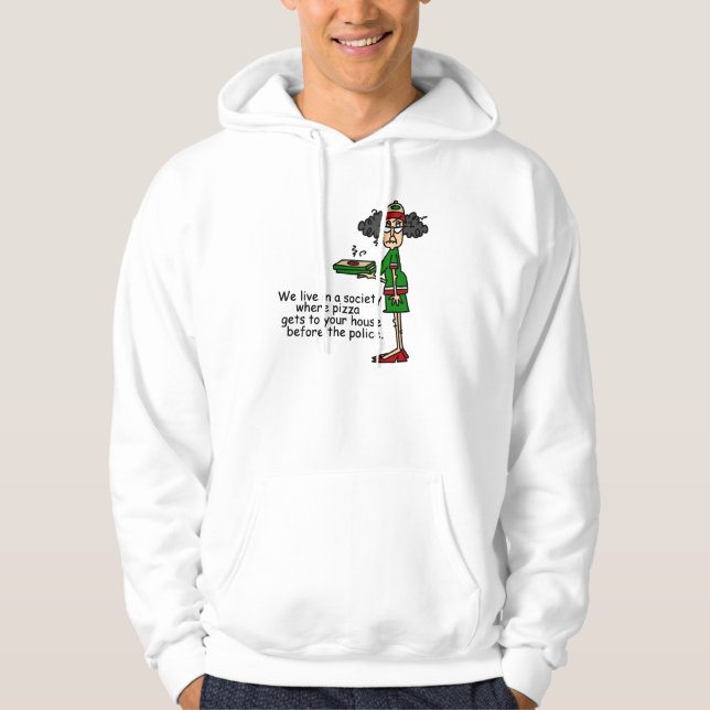 Sudadera Humor de entrega de pizza (Anverso)