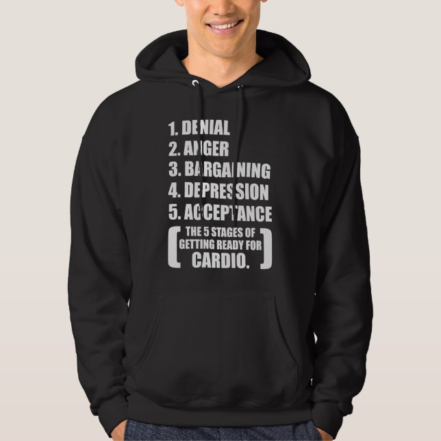 Sudadera Humor de gimnasio - Cardio (Anverso)