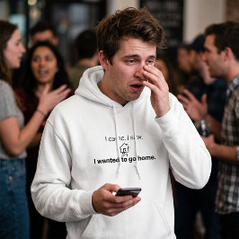 Sudadera Humor de Introvertido Llegué Vi Quería Irme a Casa