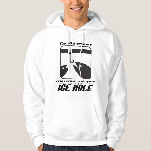Sudadera Humor de la pesca del hielo (Anverso)