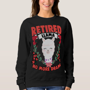 Sudadera Humor De Llama Floral Para Un Animal De Flor Retir
