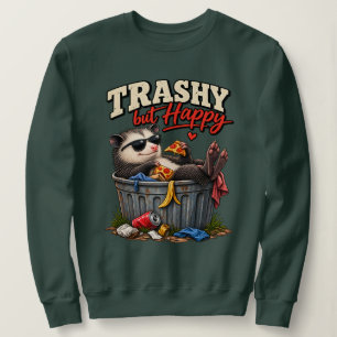 Sudadera Humor de mapache divertido y feliz