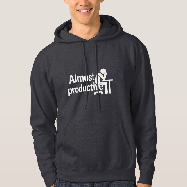 Sudadera Humor de oficina casi productivo (Anverso)