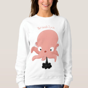 Sudadera Humor de personalizado de pulpo de bebé de color r