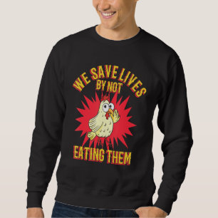 Sudadera Humor de pollo Alimentos Vegetarianos Vegetarianos