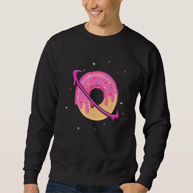 Sudadera Humor de postre de planeta de Saturno sin espacio (Anverso)