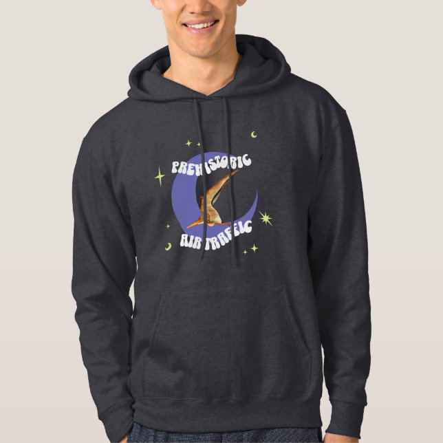 Sudadera Humor de Pterodáctilo Lunar Aviación Divertida (Anverso)
