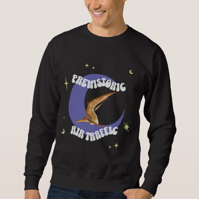Sudadera Humor de Pterodáctilo Lunar Aviación Divertida (Anverso)