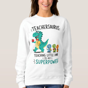 Sudadera Humor de Teachersaurus con pequeños dinosaurios