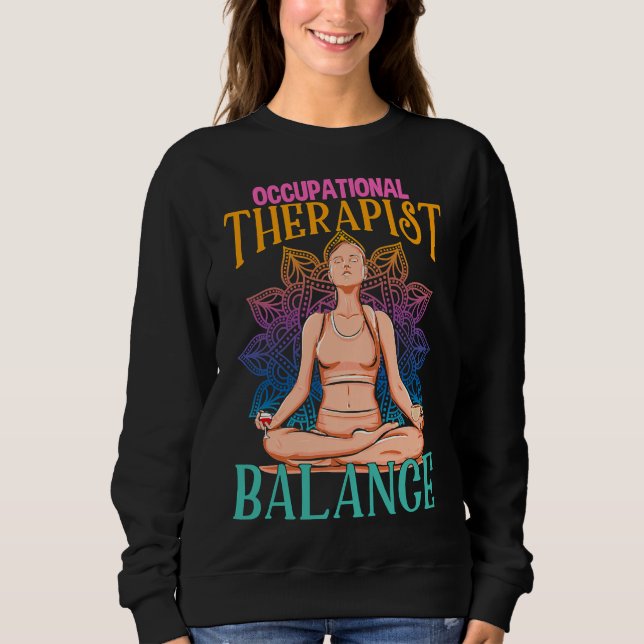 Sudadera Humor de terapia ocupacional café de vino (Anverso)
