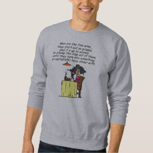 Sudadera Humor de vino masculino y fino