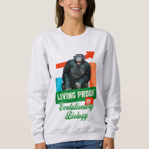 Sudadera Humor divertido de biología evolutiva de chimpancé