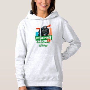 Sudadera Humor divertido de biología evolutiva del chimpanc