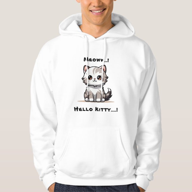 Sudadera Humor divertido de catas de gato lindo (Anverso)