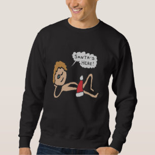 Sudadera Humor divertido de navidad en Santa's Here