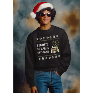 Sudadera Humor Divertido de Navidad Reno