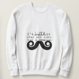 Sudadera Humor Divertido Negro Debo Bigote