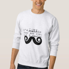 Sudadera Humor Divertido Negro Debo Bigote