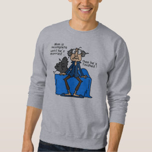 Sudadera Humor entonces acabado incompleto de la boda