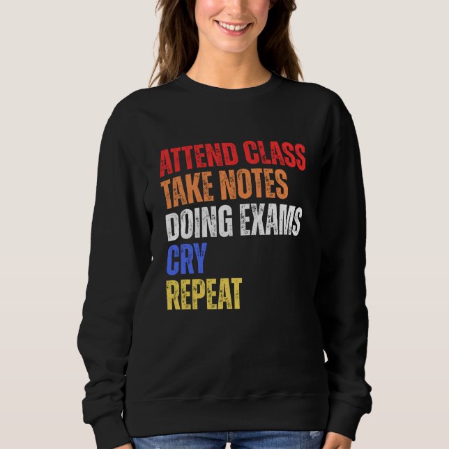 Sudadera Humor gracioso que los estudiantes dicen palabras  (Anverso)