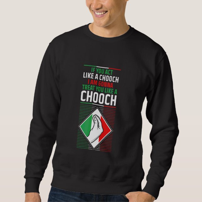 Sudadera Humor Italiano Cita argot burla Chistes de Italia (Anverso)