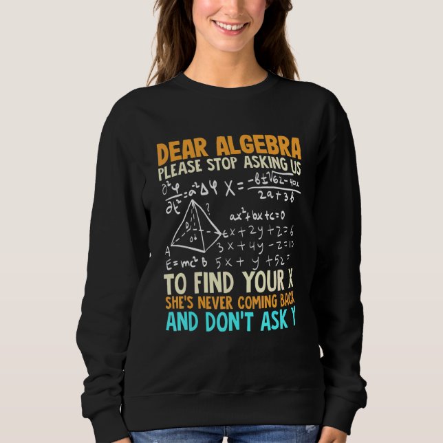 Sudadera Humor matemático, álgebra y matemáticas (Anverso)