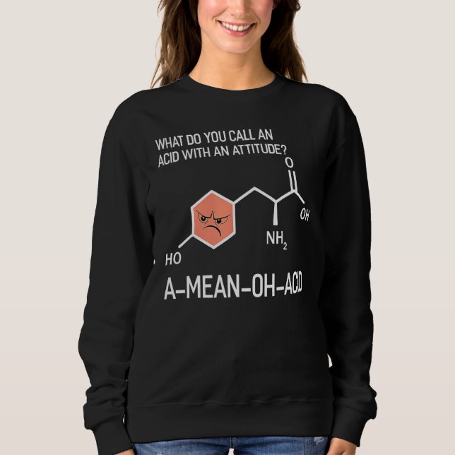 Sudadera Humor Nerdy Química Amino Ácido Para Mujeres Hombr (Anverso)